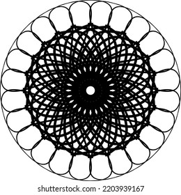 Abstract black patterns on white background. Abstract black motif.