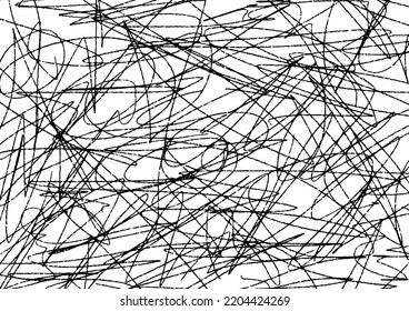 Abstract black pencil sketch on background