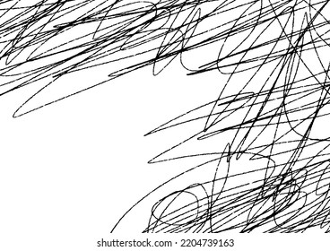Abstract black pencil sketch on background