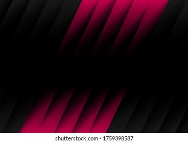 Abstract black and pink stripe pattern diagonal geometric background and texture. Vector illustration