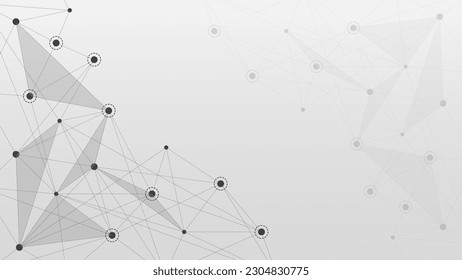 Abstract black plexus with dots and lines connection for digital technology background. Big data visualization and network connection concept. Vector illustration.