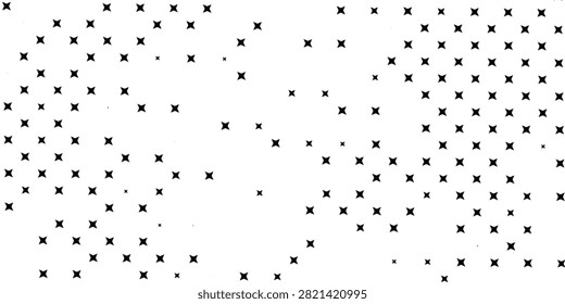 Abstract black plus-sign halftone pattern scattered on a white background, creating a minimalist dotted texture and modern graphic surface suitable for design, web layouts, print, and decorative backgrounds.