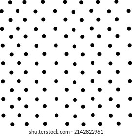 Abstract Black Polka Dot Pattern Fabric Background Vector