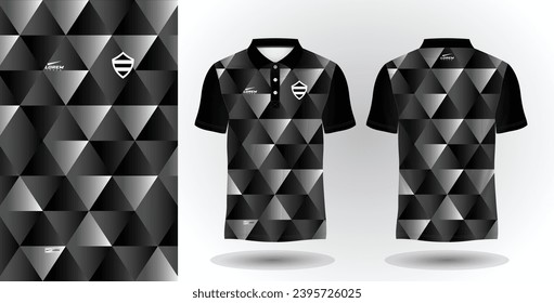 abstract black polo sport shirt sublimation jersey template