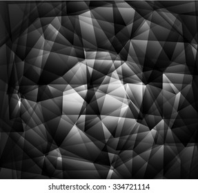 Abstract black polygon background Vector EPS 10 illustration.