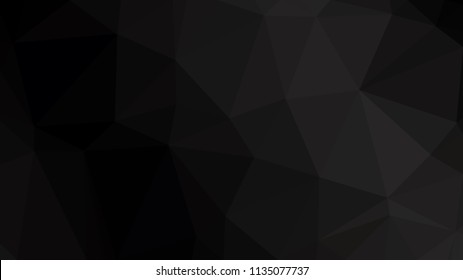 Abstract black polygon low poly geometric pattern design background