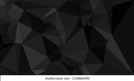 Abstract Black Polygon Low Poly Geometric Pattern Design Background