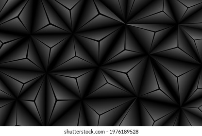 Abstract black polygon. Modern technology innovation concept vector background