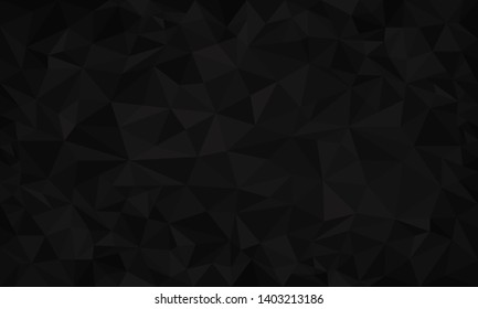 Abstract black polygonal mosaic background. Modern background design.