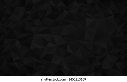 Abstract black polygonal mosaic background. Modern background design.