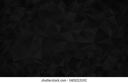 Abstract black polygonal mosaic background. Modern background design.
