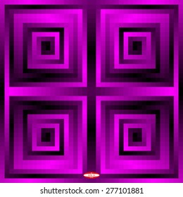 abstract black purple pattern black lilac texture with square with pink line isolated on dark background. vector illustration