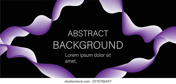 abstract black purple white blurred background with text in the center, creating a calming and mysterious atmosphere perfect for presentations, banners, websites, or eco-themed graphic designs vector
