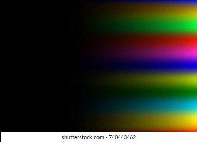 Abstract black and rainbow banner with  lines. Stock vector