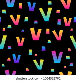 Abstract black and rainbow seamless pattern background.Modern swatch paint for birthday card, party invitation, sale wallpaper, holiday wrapping paper, fabric, bag print, t shirt, workshop advertising