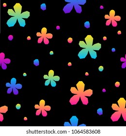 Abstract black and rainbow seamless pattern background.Modern swatch paint for birthday card, party invitation, sale wallpaper, holiday wrapping paper, fabric, bag print, t shirt, workshop advertising