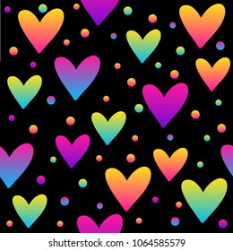 Abstract black and rainbow seamless pattern background.Modern swatch paint for birthday card, party invitation, sale wallpaper, holiday wrapping paper, fabric, bag print, t shirt, workshop advertising