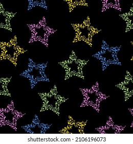 Abstract black and rainbow seamless pattern background.  Abstract template for card, wallpaper, album, scrapbook, holiday wrapping paper, textile fabric, clothing, t-shirt design, etc.