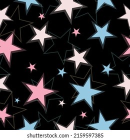 Abstract black and rainbow seamless pattern background.  Geometric shapes ornament. Repeating texture. Backdrop. Wallpaper.