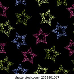 Abstract black and rainbow seamless pattern background.  Abstract template for card, wallpaper, album, scrapbook, holiday wrapping paper, textile fabric, clothing, t-shirt design, etc.
