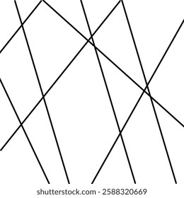 Abstract black random chaotic lines background. Abstract geometric lines background.