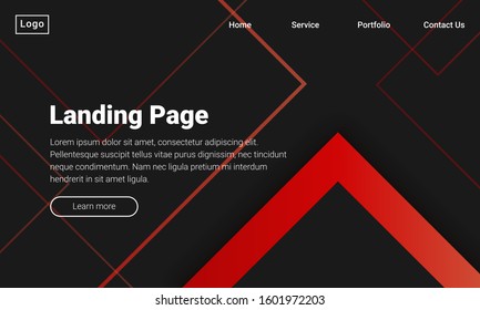 abstract black red background with geometric shape, can be used for banner sale, wallpaper, for, brochure, landing page.