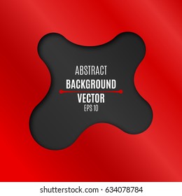 Abstract black and red background in metaball style. Banner with a clipping. A place for your projects. Modern infographics. Vector illustration. EPS 10