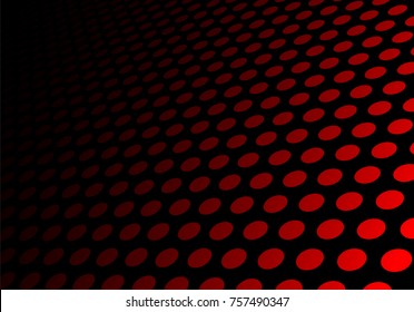 Abstract black red circle mesh 3D background texture vector illustration.