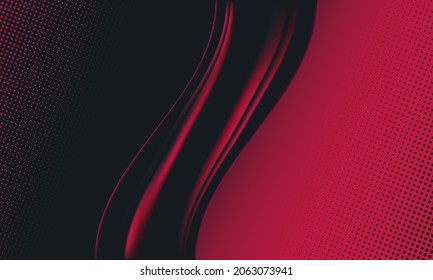 Abstract black and red comic halftone background with artistic lines in center. Versus screen. Vector illustration