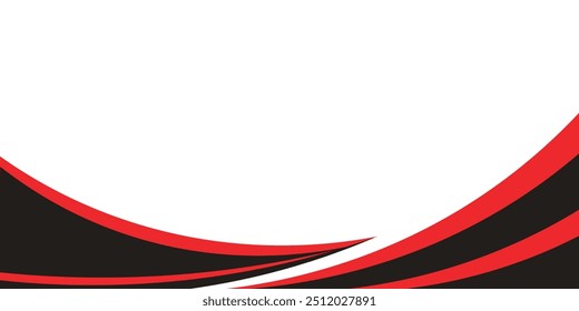 abstrakte schwarz rot gekrümmte Banner Hintergrund Illustration Vektor