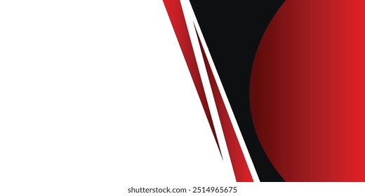 Abstractas fondo de Anuncio curvado rojo negro. Ilustración vectorial