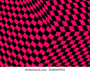 Abstract black and red flat design checkered pattern. Black Geometric Background. Vector Illustration.