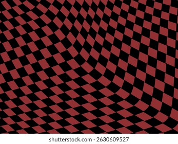 Abstract black and red flat design checkered pattern. Black Geometric Background. Vector Illustration.