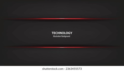 Resumen del fondo de la plantilla de tecnología moderna de marco negro y rojo
