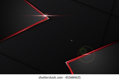 abstract black and red frame template layout design tech concept background