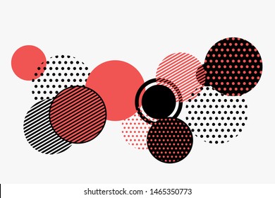 Abstract black and red geometric shape pattern vector design. You can use for ad, poster, artwork, trendy design. illustration vector eps10