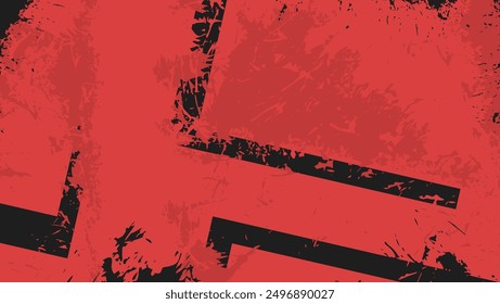 Abstract Black Red Grunge Texture Background Design