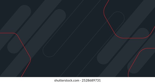 abstract black red line background