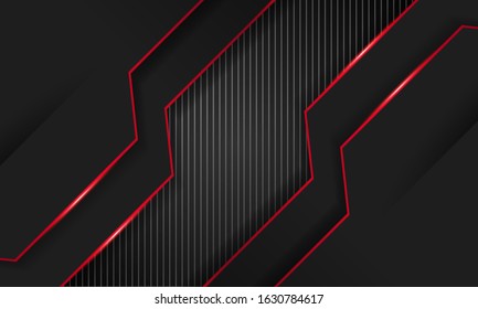 abstract black with red line technology background, modern futuristic wallpaper, solid texture, deep futuristic backgrounds. vector.