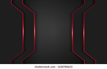 abstract black with red line technology background, modern futuristic wallpaper, solid texture, deep futuristic backgrounds. vector.