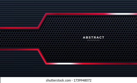 abstract black with red line technology background modern futuristic wallpaper solid texture deep futuristic backgrounds. vector.