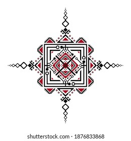 abstract black and red line texture pattern on white background for textile
