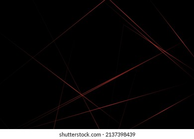 Abstraktes Schwarz mit roten Linien, dreieckiger Hintergrund, modernes Design. Vektorgrafik EPS10.