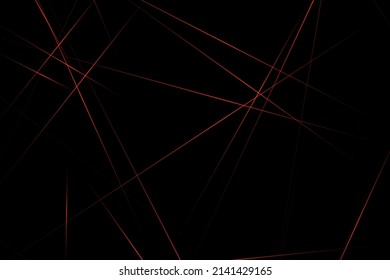 Abstraktes Schwarz mit roten Linien, dreieckiger Hintergrund, modernes Design. Vektorgrafik EPS10.