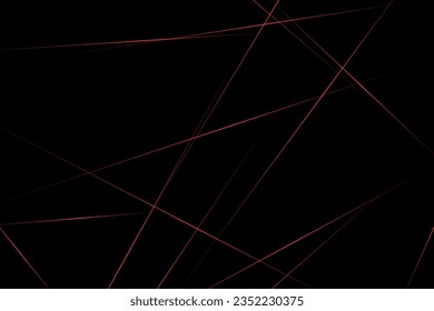Resumen negro con líneas rojas, triángulos de fondo diseño moderno. Ilustración del vector EPS 10.