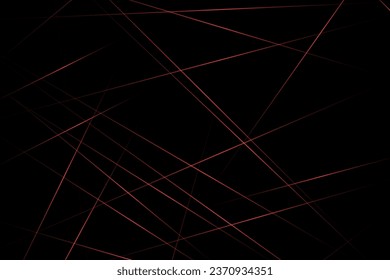 Resumen negro con líneas rojas, triángulos de fondo diseño moderno. Ilustración del vector EPS 10.