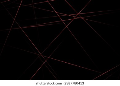 Abstraktes Schwarz mit roten Linien, dreieckiger Hintergrund, modernes Design. Vektorgrafik EPS10.