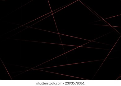 Resumen negro con líneas rojas, triángulos de fondo diseño moderno. Ilustración del vector EPS 10.