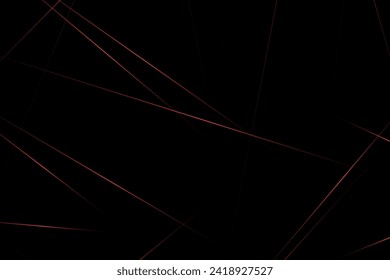 Abstract black with red lines, triangles background modern design. Vector illustration EPS 10.