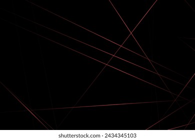Abstraktes Schwarz mit roten Linien, Dreiecke Hintergrund Modernes Design. Vektorabbildung EPS 10.